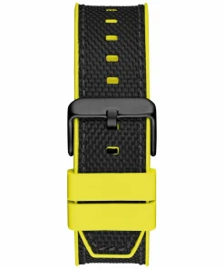 Guess Herren Armbanduhr MASTERPIECE Multifunktion schwarz, gelb 47 mm GW0713G2