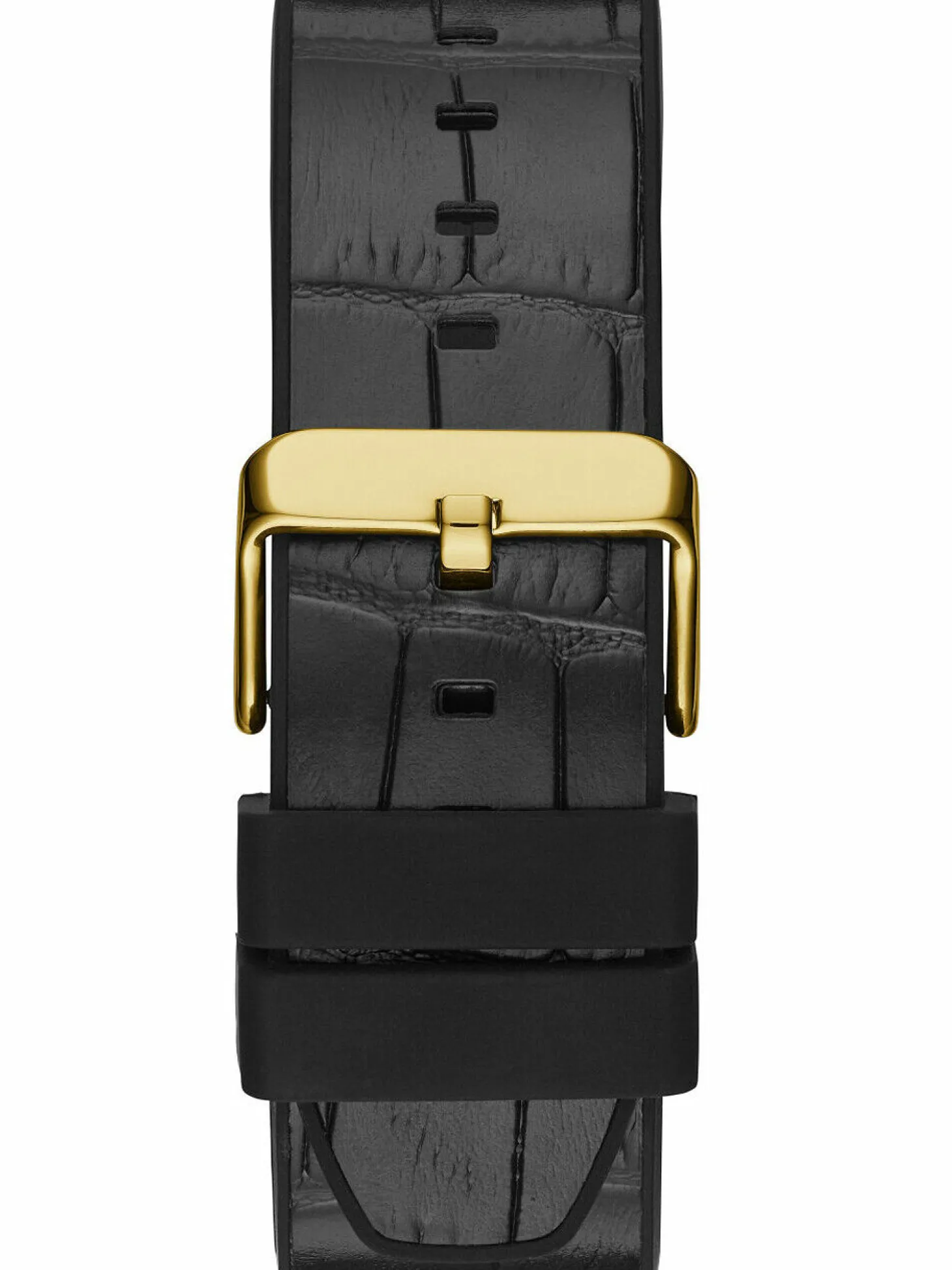 Guess Herren Armbanduhr Multifunktionsuhr Edge schwarz, gold 46 mm GW0492G3