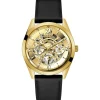 Guess Herren Armbanduhr Multifunktionsuhr Tailor schwarz, gold 42 mm GW0389G2