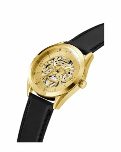 Guess Herren Armbanduhr Multifunktionsuhr Tailor schwarz, gold 42 mm GW0389G2