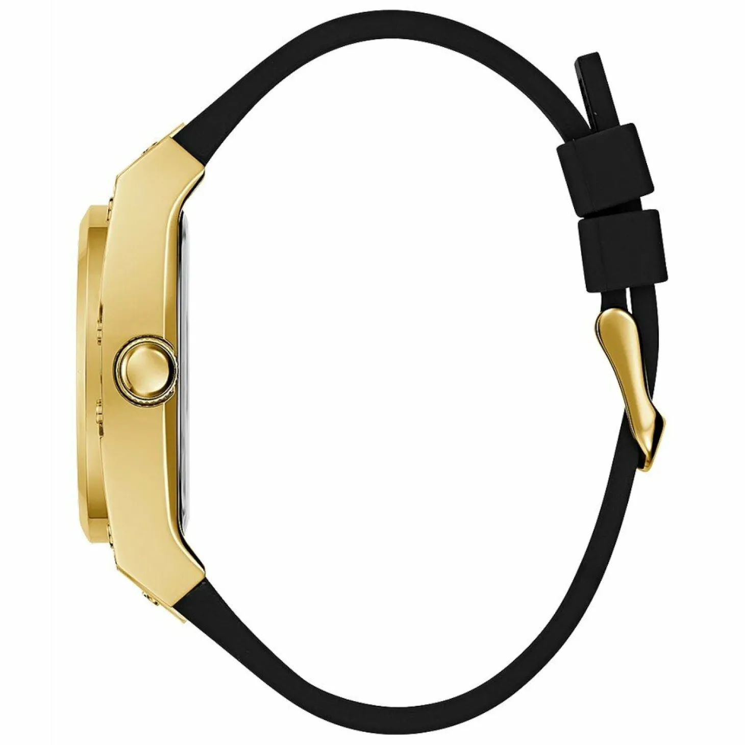 Guess Herren Armbanduhr Prodigy Silicon schwarz 43mm GW0569G2