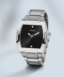 Guess Herren Armbanduhr Phoenix 43 mm Minimalistischer Stil Armband Edelstahl GW0387G1