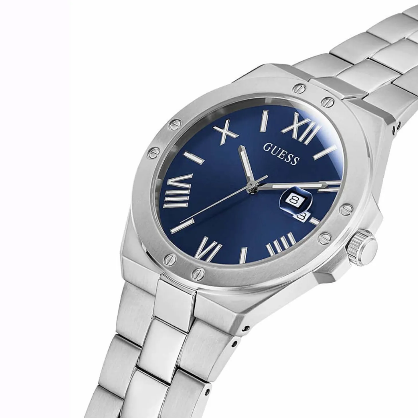 Guess Herren Armbanduhr Perspective silber 41 mm GW0276G1