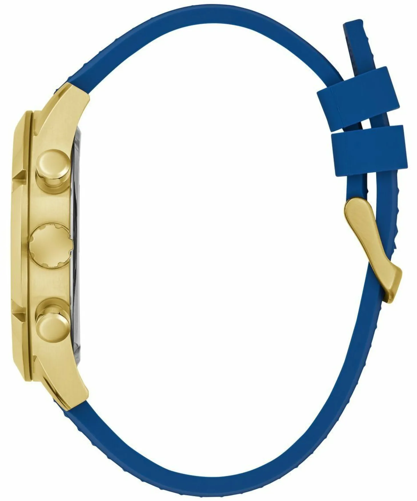 Guess Herren Armbanduhr RESISTANCE Multifunktion blau, gold 44 mm GW0729G1