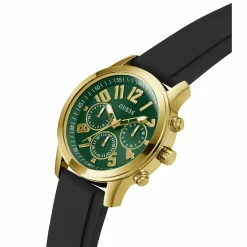 Guess Herren Armbanduhr schwarz und grün Parker GW0708G2