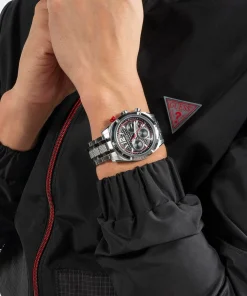 Guess Herren Armbanduhr Silber Multifunktion Resistance GW0714G1