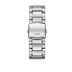 Guess Herren Armbanduhr silber 48 mm Armband Edelstahl FRONTIER W0799G1