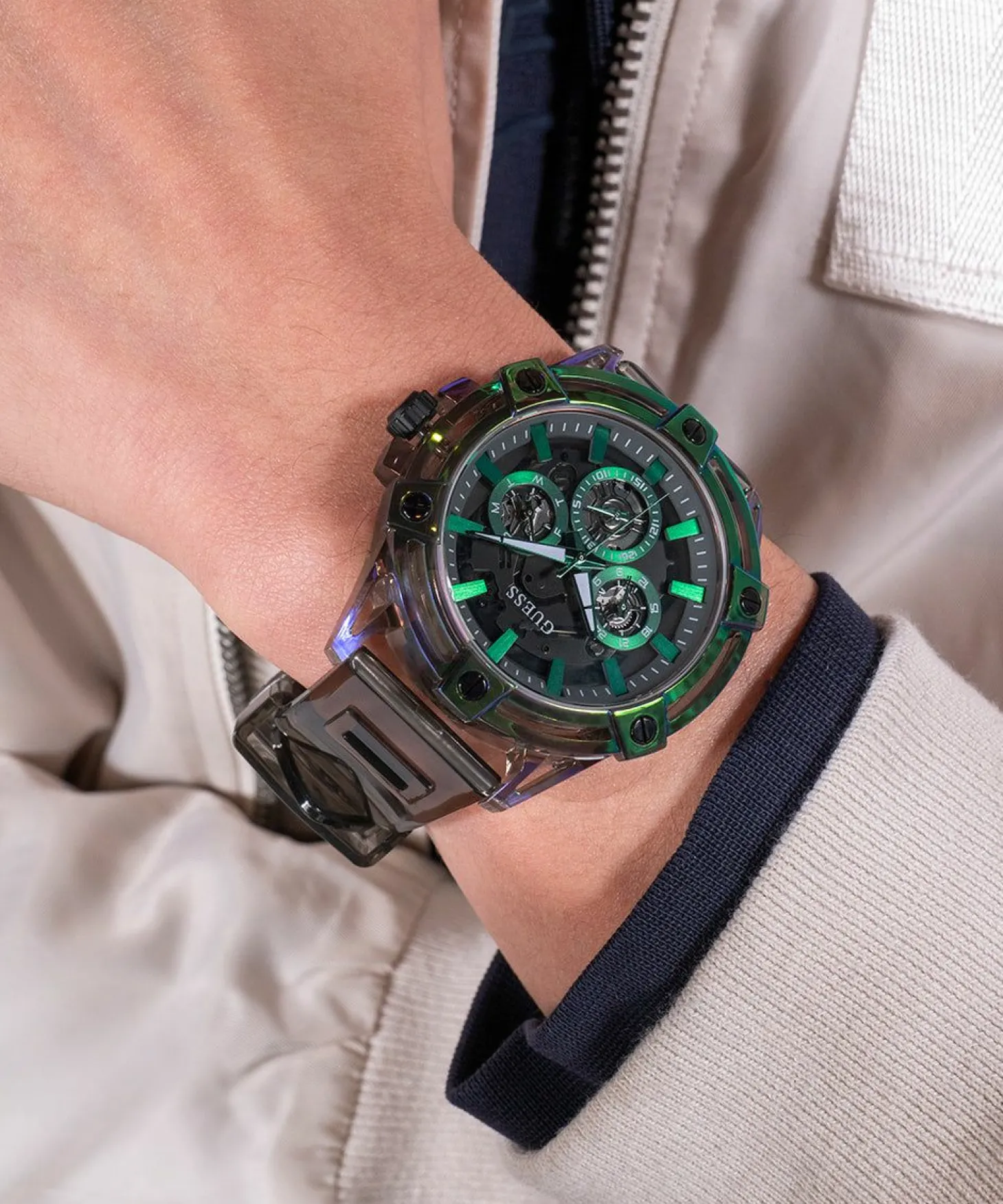 Guess Herren Armbanduhr schwarz Tucker GW0806G5