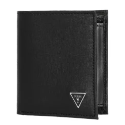 Guess Herren Geldbörse Milano Portemonnaie Schwarz SMMAXLLEA22-BLA