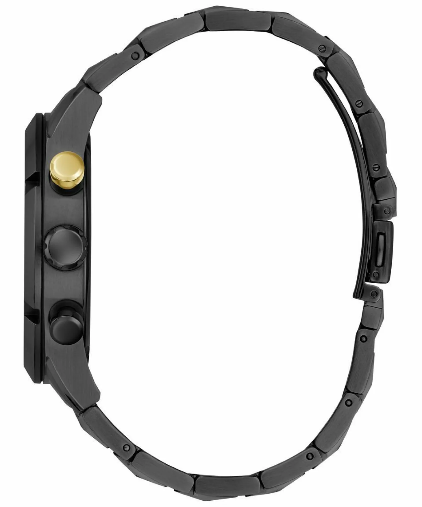 Guess Herren Multifunkion Armbanduhr RESISTANCE schwarz, gold 44 mm GW0714G4