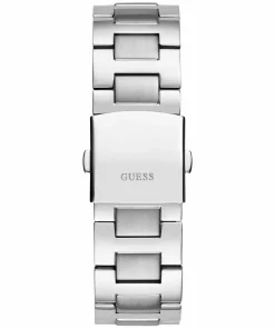 Guess Herren Multifunkion Armbanduhr EQUITY silber, schwarz 44 mm GW0703G1