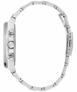 Guess Herren Multifunkion Armbanduhr EQUITY silber, schwarz 44 mm GW0703G1