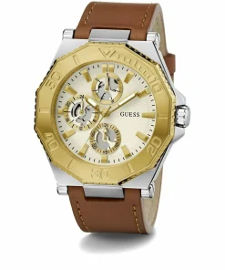 Guess Herren Multifunkion Armbanduhr PRIME braun, gold 46 mm GW0704G1