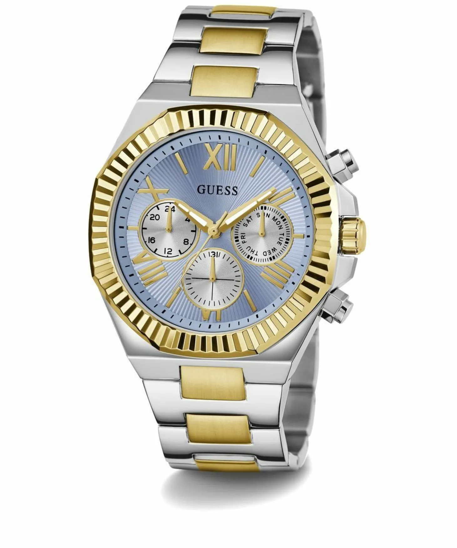 Guess Herren Multifunkion Armbanduhr EQUITY bicolor 44 mm GW0703G3