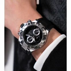 GUESS Herren Multifunktionsuhr IGNITE Schwarz Silber GW0802G1