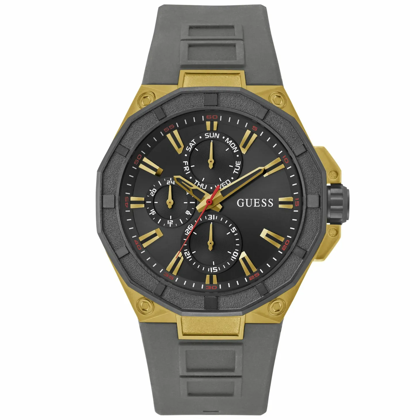 Guess Herren Multifunktionsuhr R2 Grau Gold GW0803G1
