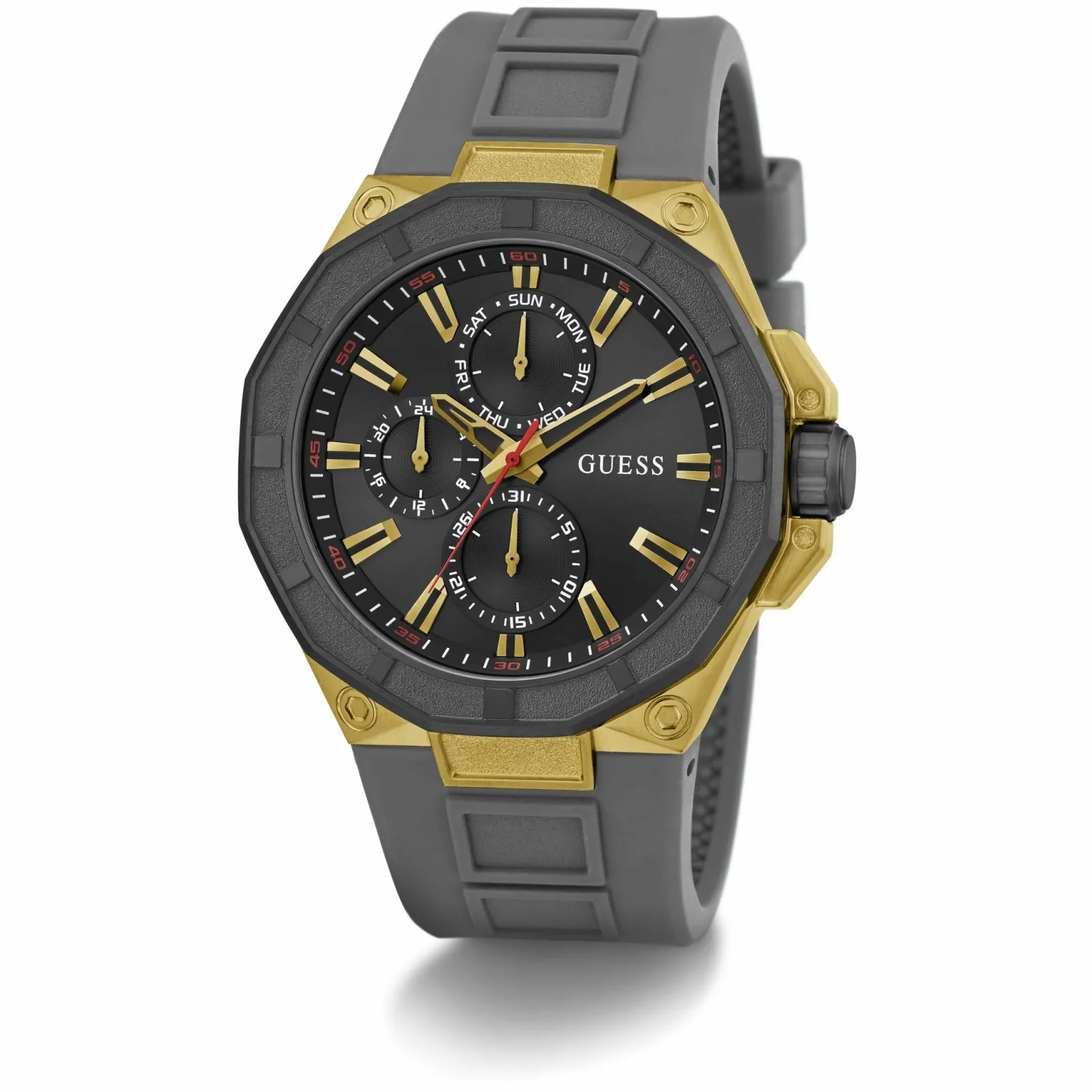 Guess Herren Multifunktionsuhr R2 Grau Gold GW0803G1