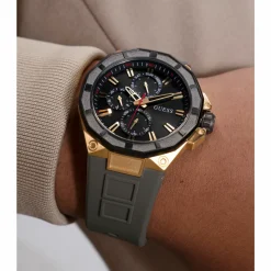Guess Herren Multifunktionsuhr R2 Grau Gold GW0803G1