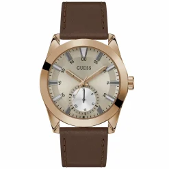 Guess Herren Multifunktionsuhr GREYSON GW0793G3 Braun Roségold