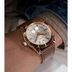 Guess Herren Multifunktionsuhr GREYSON GW0793G3 Braun Roségold