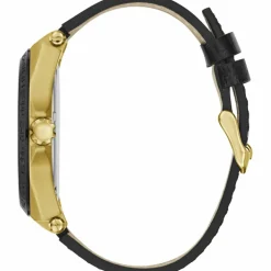 Guess Herren Uhr Edelstahl Farbe Gold Amband Leder/silikon GW0204G1