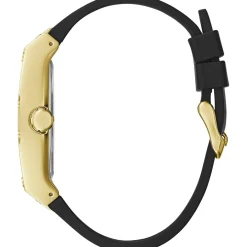 Guess Herren Uhr Edelstahl Farbe Gold Amband Leder/silikon GW0202G1