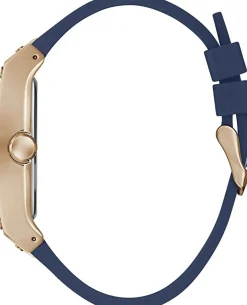 Guess Herren Uhr Edelstahl Amband Leder/silikon blau GW0202G4