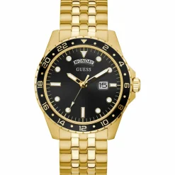 Guess Herrenuhr Comet Schwarz Gold GW0220G4
