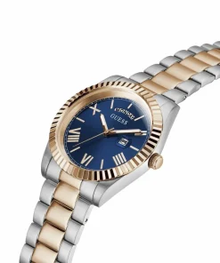 Guess Herrenuhr Connoisseur Edelstahl silber, roségold 42 mm GW0265G12