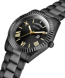 Guess Herrenuhr Connoisseur Edelstahl schwarz GW0265G4