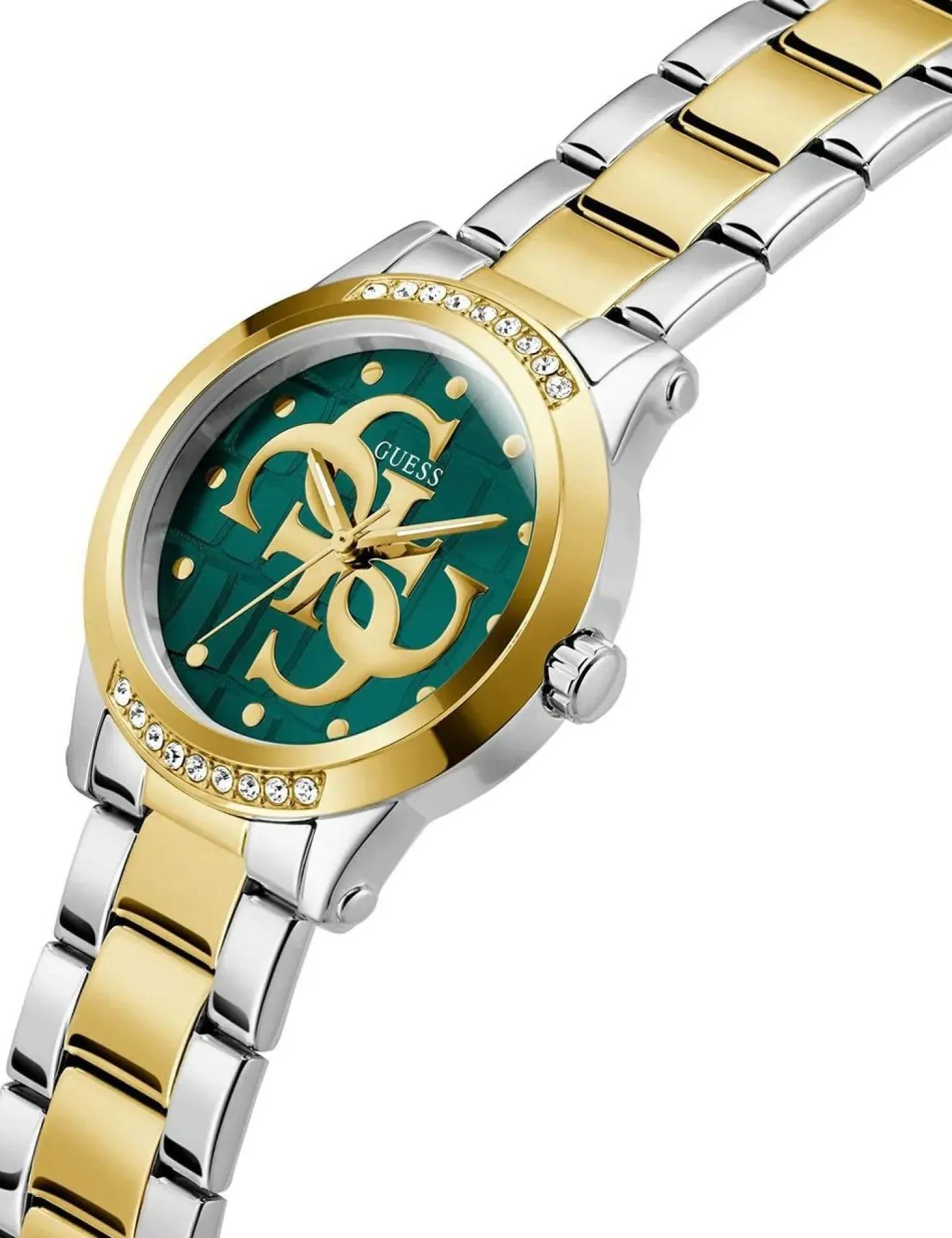 Guess Ladies 2-Tone Analog Watch Armbanduhr grün ANNETTE GW0861L4