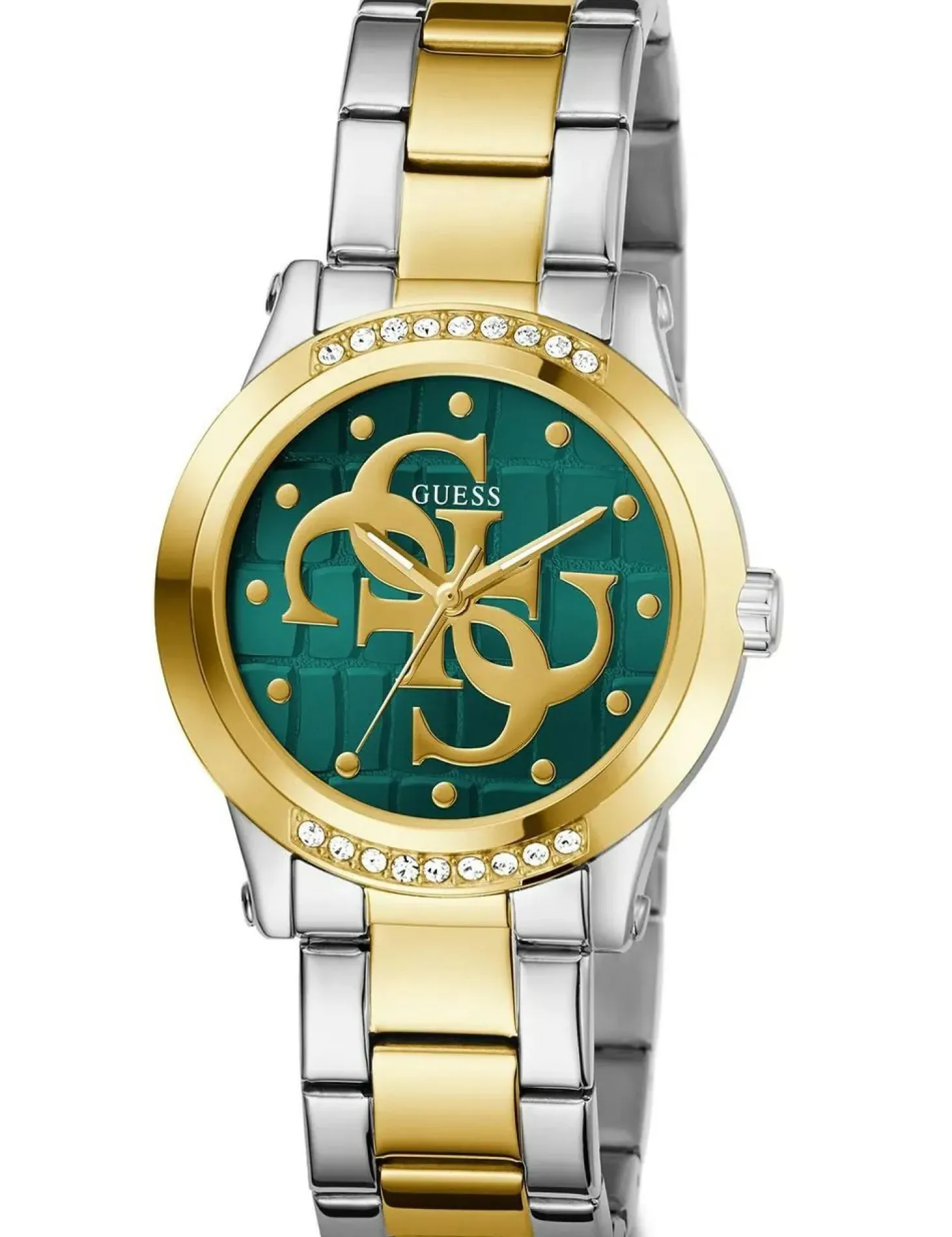 Guess Ladies 2-Tone Analog Watch Armbanduhr grün ANNETTE GW0861L4