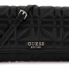 GUESS Umhängetasche Damen ASSIA Crossbody Flap Organizer Schwarz HWQG8499790‑BLA