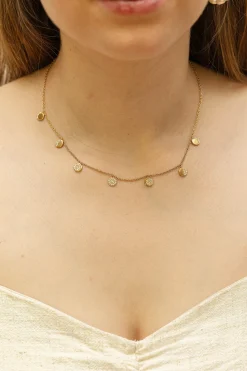 Halskette 925 Silber vergoldet Mondphasen Zirkonia 41185109966942