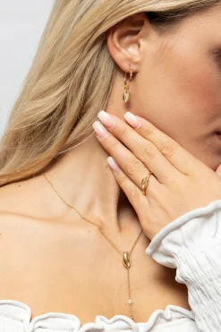 Halskette 925 Sterling Silber vergoldet Zirkonia Kauri Muschel Anhängern 41185091092574