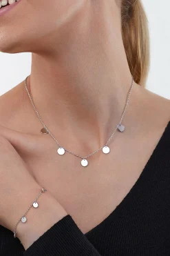 Halskette 925 Sterling Silber rhodiniert Plättchen Boho 41184555597918