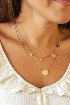 Halskette 925 Sterling Silber rosévergoldet Plättchen Boho 41185081000030