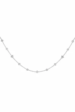 Halskette Choker 925 Silber rhodiniert mit Zirkonia 41185213415518