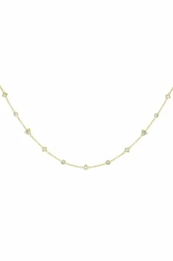 Halskette Choker 925 Silber vergoldet mit Zirkonia 41185216757854