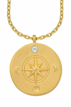 Halskette Element Feuer 925/- Sterling Silber vergoldet Weißtopaz 41184638173278