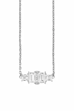 Halskette Silber 925 rhodiniert WeiĂtopas 45cm 41178872479838