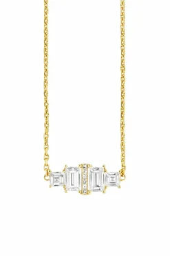 Halskette Silber 925 vergoldet WeiĂtopas 45cm 41178872447070