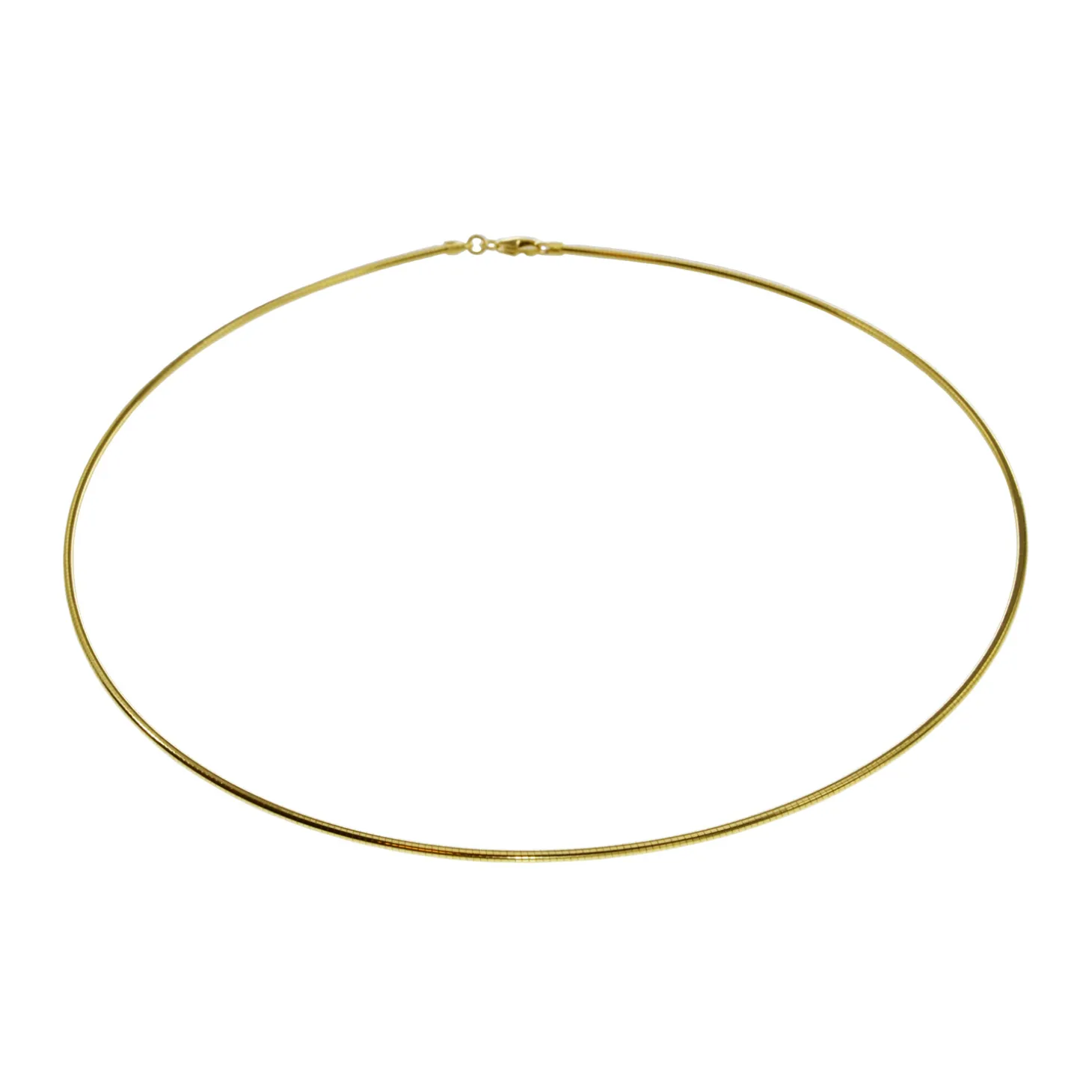 Halsreif Omega 1,5mm - 50cm - 750 Gelbgold mit Schraubverschluss