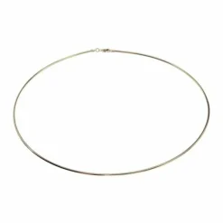 Halsreif Omega 1,5mm - 42cm - 750 Weißgold mit Schraubverschluss