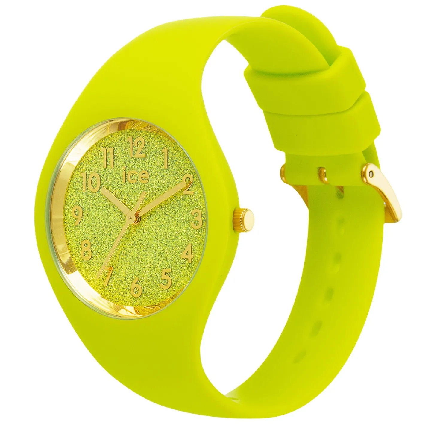Ice-Watch Armbanduhr ICE glitter - Neon lime - Small - 3H 021225