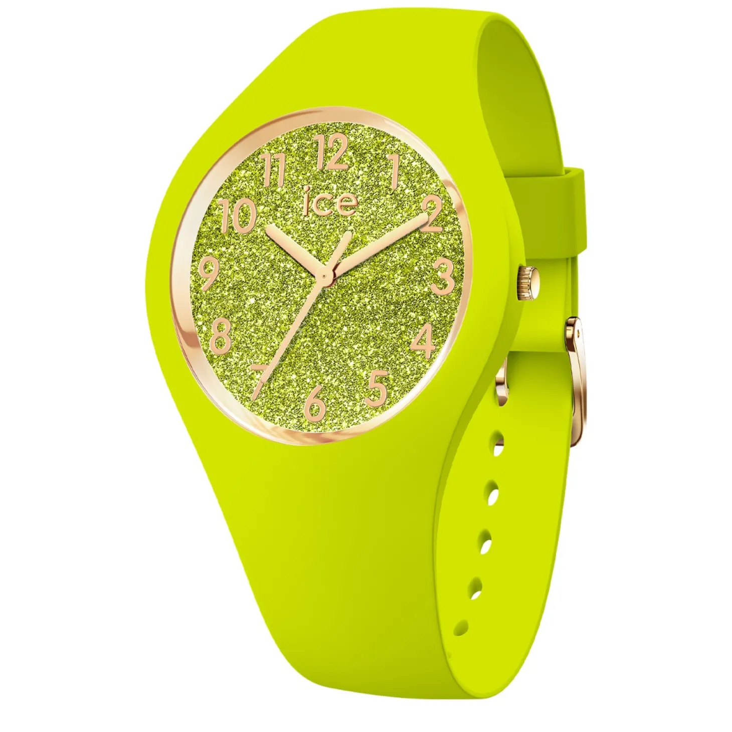 Ice-Watch Armbanduhr ICE glitter - Neon lime - Small - 3H 021225