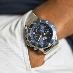 Ice-Watch - ICE steel Mesh blue Chrono - Blaue Herrenuhr mit Metallarmband - Chrono - 017668 (Large) …