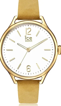 Ice-Watch - Ice Time Beige Champagne - Beige Damenuhr mit Lederarmband - 013073 (Small)