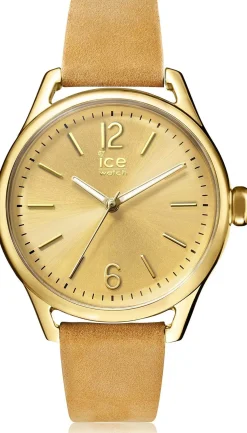 Ice-Watch - Ice Time Beige Gold - Beige Damenuhr mit Lederarmband - 013074 (Small)