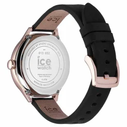 Ice-Watch - Ice Time Black Rose-Gold - Schwarz Damenuhr mit Lederarmband - 013052 (Medium)